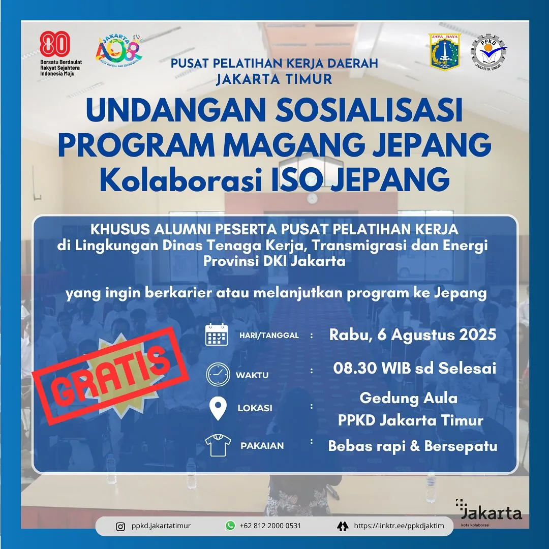 UNDANGAN SOSIALISASI PROGRAM MAGANG JEPANG – PPKD KABUPATEN SOLOK SELATAN